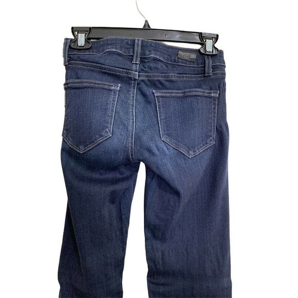 Sz 24 Womens Paige Stretch Skinny Skyline Jeans Mona Dark Wash GUC 5809 - Picture 3 of 9
